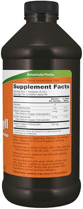 Now Foods Supplements Liquid Chlorophyll Super Concentrated Internal Deodorizer Boost Energy Mint Flavor 16 Ounce